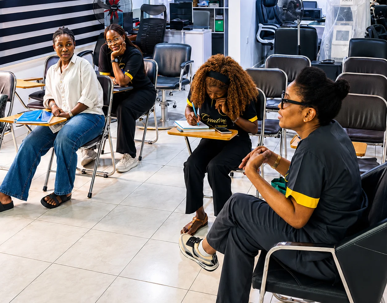 Capelli Institute of Trichology students in training